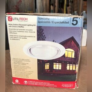 10382 Outdoor Recessed Lighting Kit By Utilitech 9212101 With WHITE BAFFLE ONLY